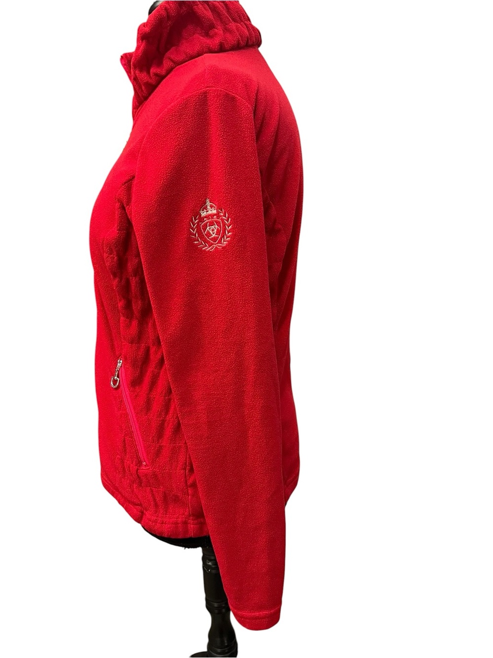 Ariat Women's Red Full-Zip Fleece Utility Jacket Sz S EUC - Picture 2 of 9